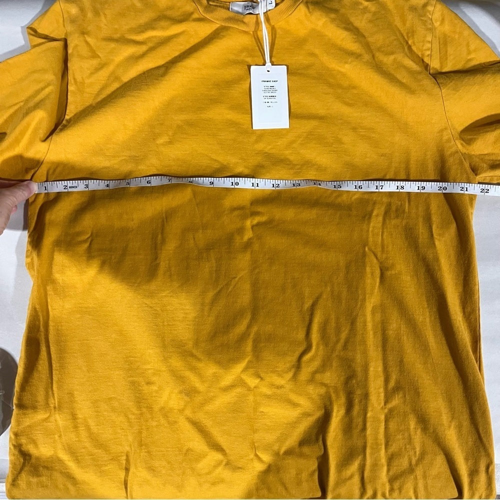 Frankie Shop NEW Golden Yellow Cotton Shirt Dress Large - Picture 5 of 8